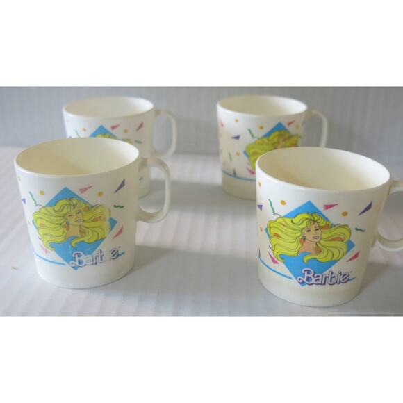 BARBIE Vintage Children's Tea Set 11 Pieces Chilton 1990's Plastic White Toys - Picture 3 of 14